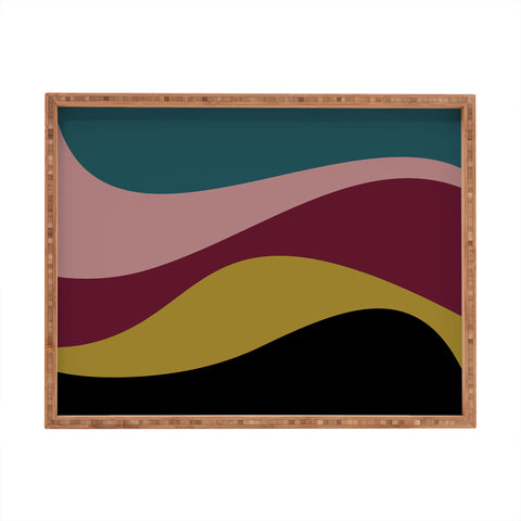 Colour Poems Abstract Color Waves Rectangular Tray