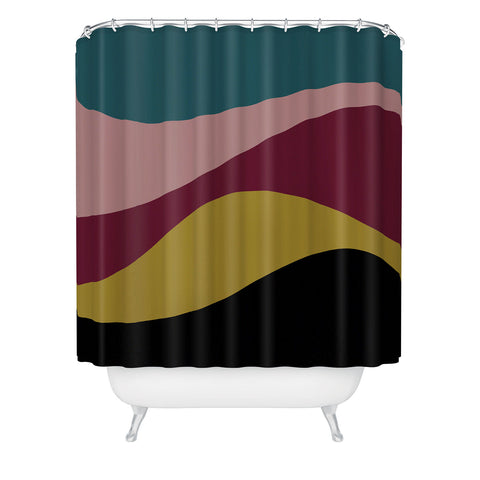 Colour Poems Abstract Color Waves Shower Curtain