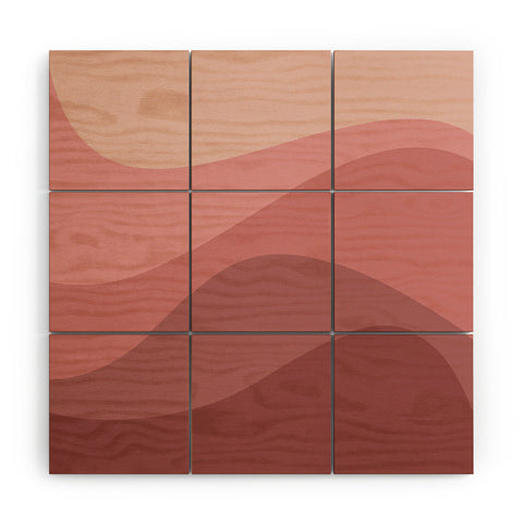 Colour Poems Abstract Color Waves V Wood Wall Mural