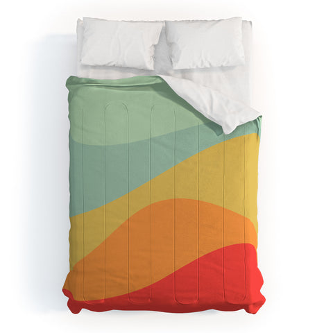 Colour Poems Abstract Color Waves VIII Comforter