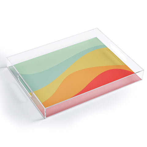 Colour Poems Abstract Color Waves VIII Acrylic Tray