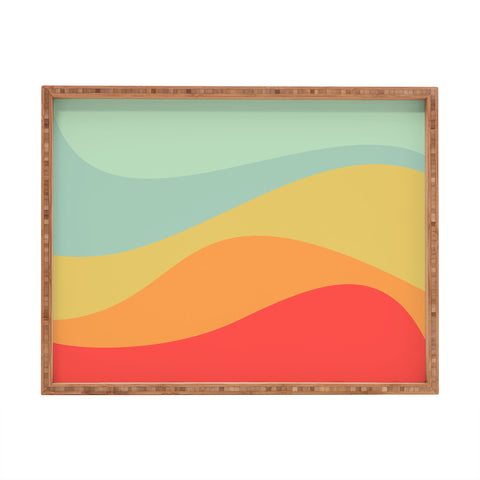 Colour Poems Abstract Color Waves VIII Rectangular Tray