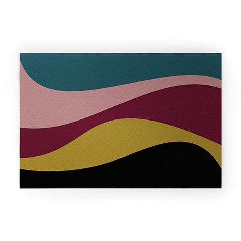 Colour Poems Abstract Color Waves Welcome Mat
