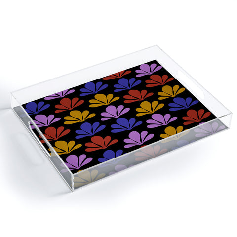 Colour Poems Abstract Plant Pattern X Acrylic Tray