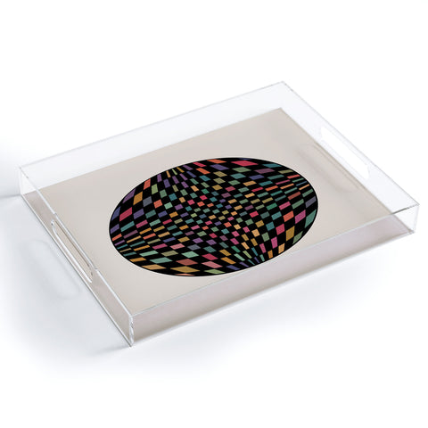 Colour Poems Circular Geometry Rainbow Acrylic Tray