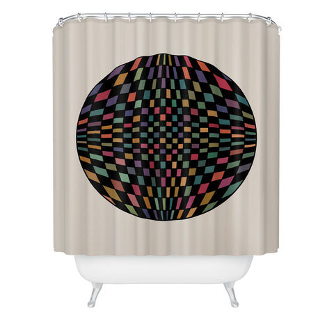 Colour Poems Circular Geometry Rainbow Shower Curtain