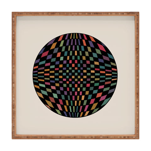 Colour Poems Circular Geometry Rainbow Square Tray