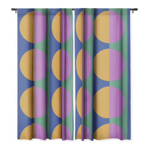 Colour Poems Color Block Abstract III Blackout Window Curtain