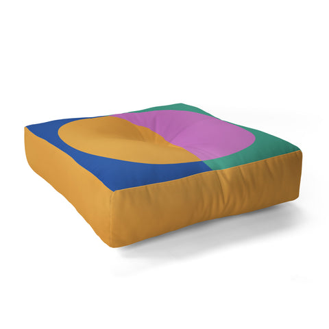 Colour Poems Color Block Abstract III Floor Pillow Square