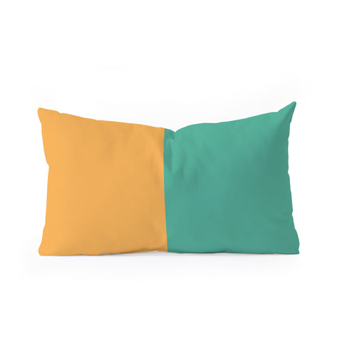 Colour Poems Color Block Abstract III Oblong Throw Pillow