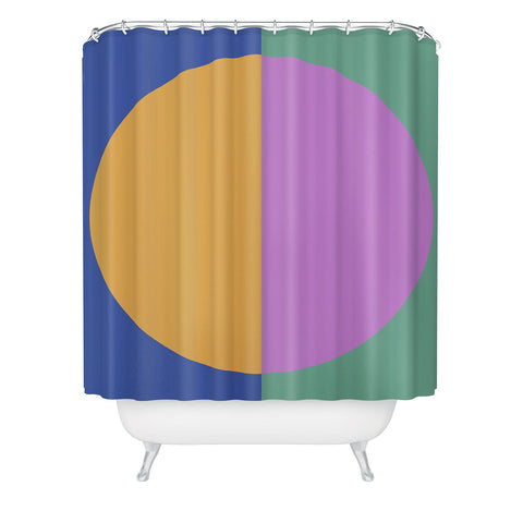 Colour Poems Color Block Abstract III Shower Curtain