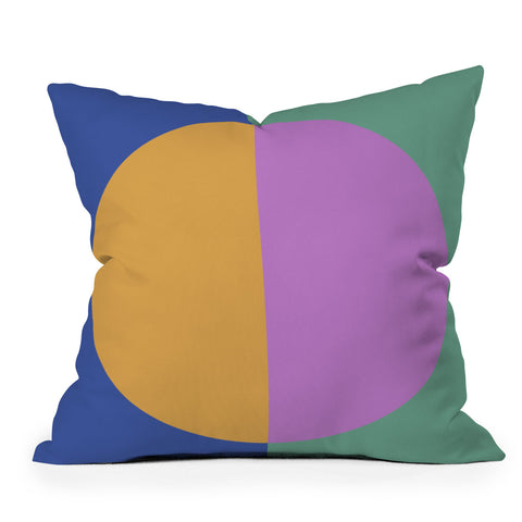 Colour Poems Color Block Abstract III Throw Pillow