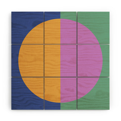 Colour Poems Color Block Abstract III Wood Wall Mural