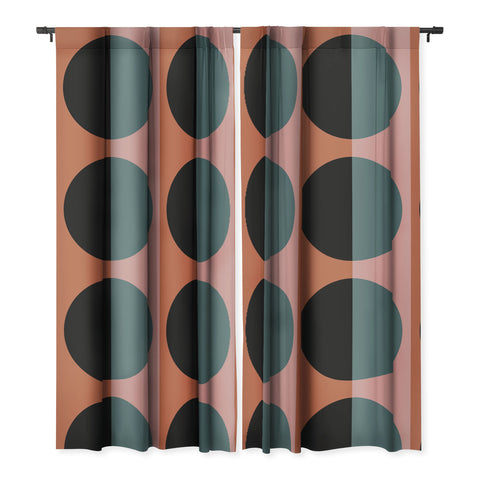 Colour Poems Color Block Abstract V Blackout Window Curtain