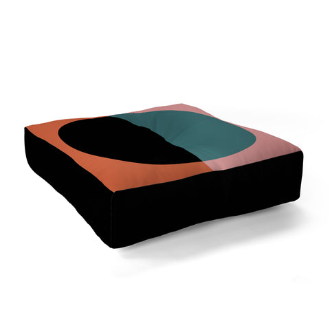 Colour Poems Color Block Abstract V Floor Pillow Square