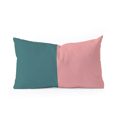 Colour Poems Color Block Abstract V Oblong Throw Pillow