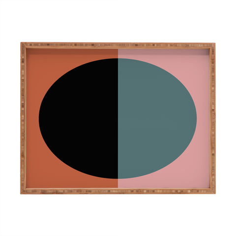 Colour Poems Color Block Abstract V Rectangular Tray