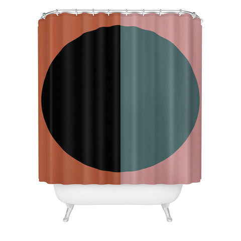 Colour Poems Color Block Abstract V Shower Curtain