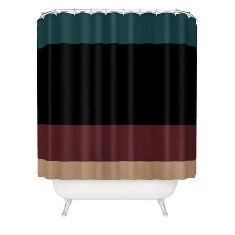 Colour Poems Contemporary Color Block II Shower Curtain