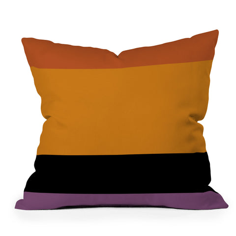 Colour Poems Contemporary Color Block IX Throw Pillow