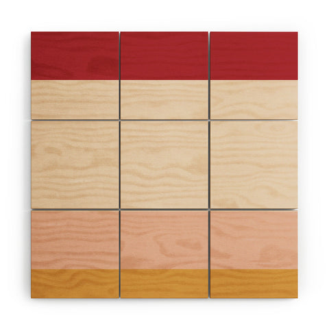 Colour Poems Contemporary Color Block X Wood Wall Mural