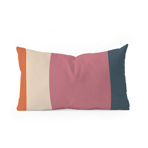 Colour Poems Contemporary Color Block XII Oblong Throw Pillow