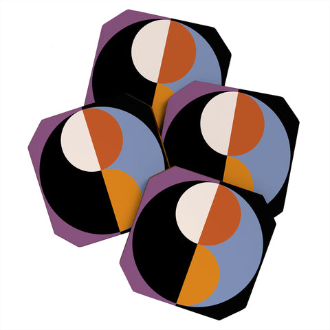 Colour Poems Geometric Circles Abstract III Coaster Set
