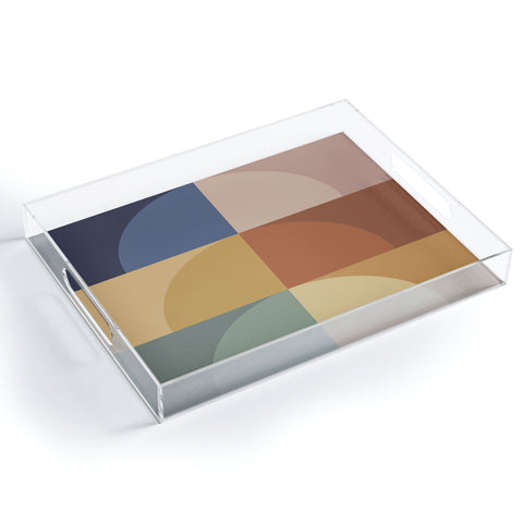 Colour Poems Geometric Color Block II Acrylic Tray
