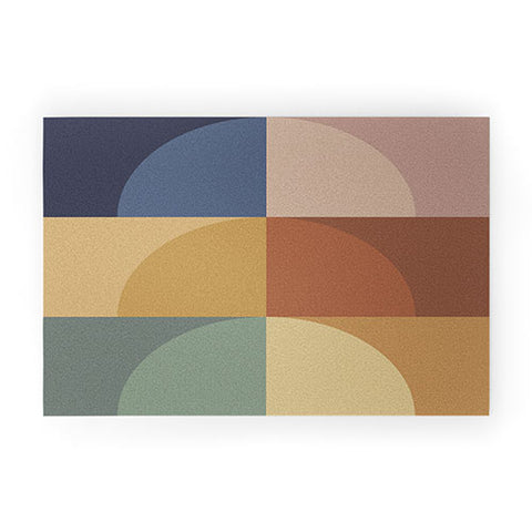 Colour Poems Geometric Color Block II Welcome Mat