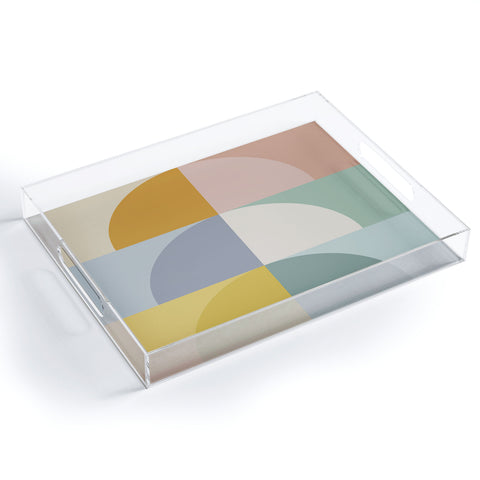Colour Poems Geometric Color Block Acrylic Tray