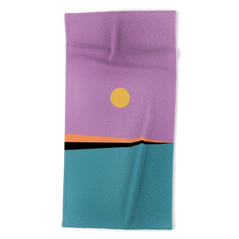 Colour Poems Minimal Horizon II Beach Towel