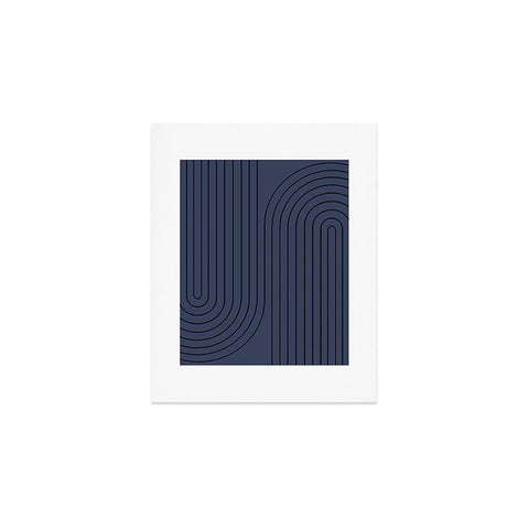 Colour Poems Minimal Line Curvature Blue Art Print
