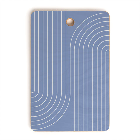 Colour Poems Minimal Line Curvature Blue II Cutting Board Rectangle