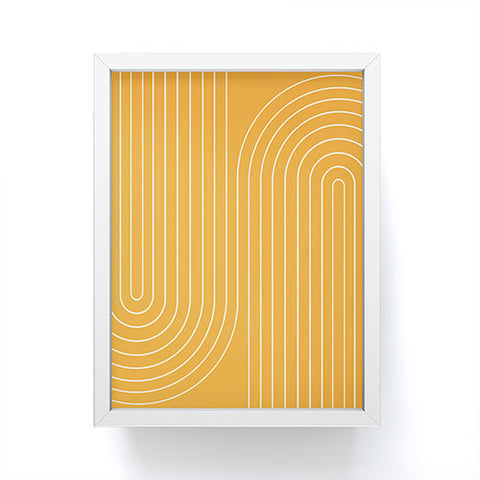 Colour Poems Minimal Line Curvature Gold Framed Mini Art Print