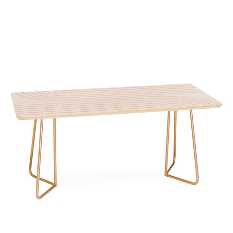 Colour Poems Minimal Line Curvature Natural Coffee Table