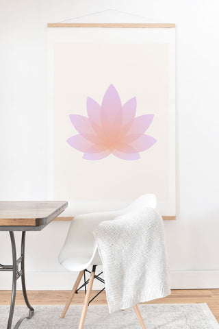 Colour Poems Minimal Lotus Flower III Art Print And Hanger