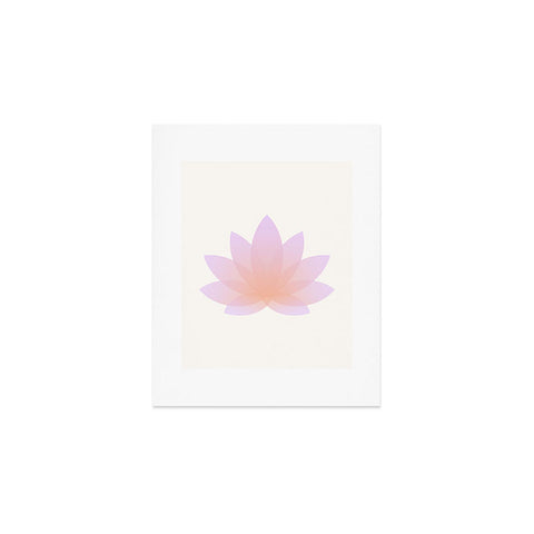 Colour Poems Minimal Lotus Flower III Art Print