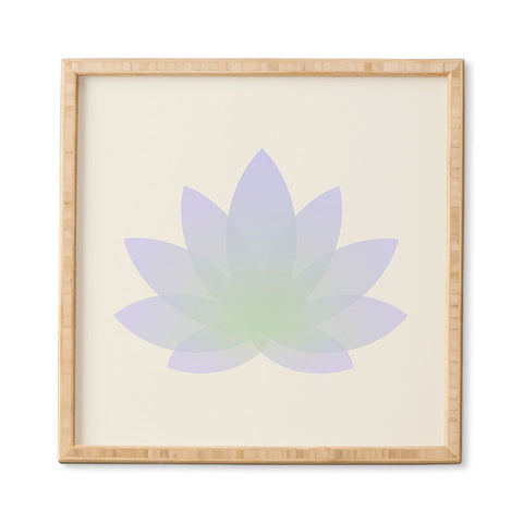 Colour Poems Minimal Lotus Flower V Framed Wall Art