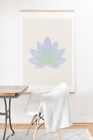 Colour Poems Minimal Lotus Flower V Art Print And Hanger