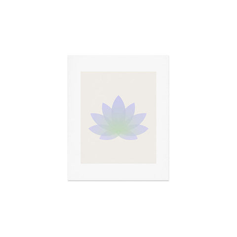 Colour Poems Minimal Lotus Flower V Art Print