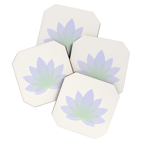 Colour Poems Minimal Lotus Flower V Coaster Set