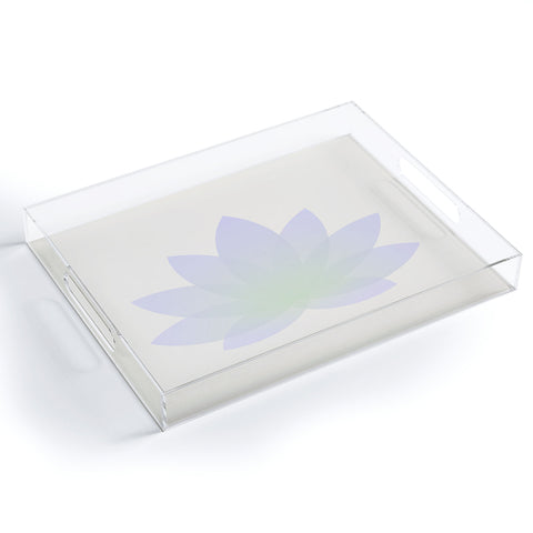 Colour Poems Minimal Lotus Flower V Acrylic Tray