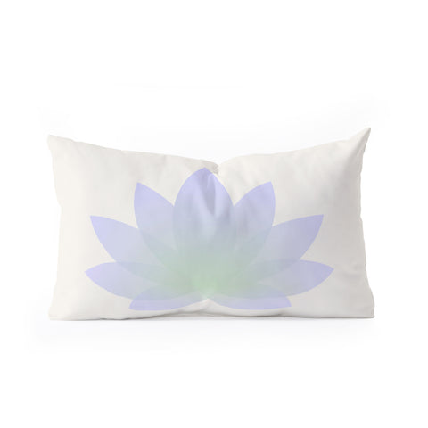 Colour Poems Minimal Lotus Flower V Oblong Throw Pillow