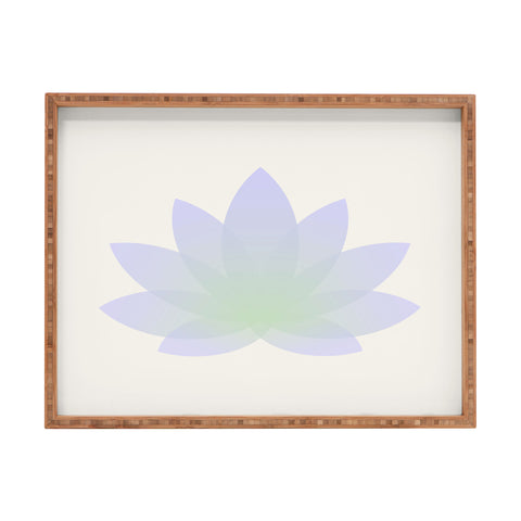 Colour Poems Minimal Lotus Flower V Rectangular Tray