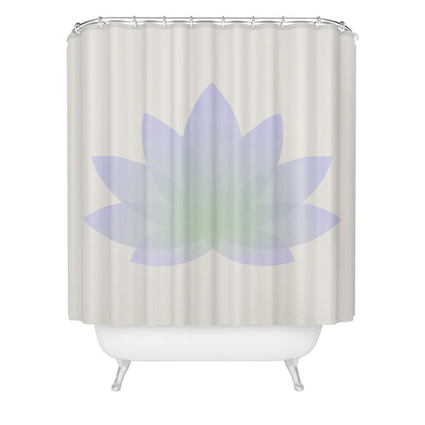 Colour Poems Minimal Lotus Flower V Shower Curtain