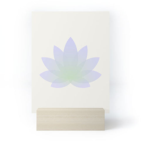 Colour Poems Minimal Lotus Flower V Mini Art Print