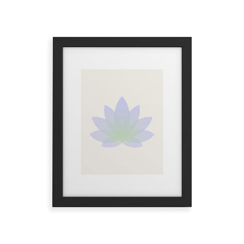 Colour Poems Minimal Lotus Flower V Framed Art Print