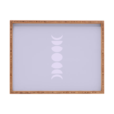 Colour Poems Minimal Moon Phases Lilac Rectangular Tray