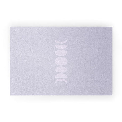 Colour Poems Minimal Moon Phases Lilac Welcome Mat