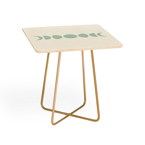 Colour Poems Minimal Moon Phases White Sage Side Table